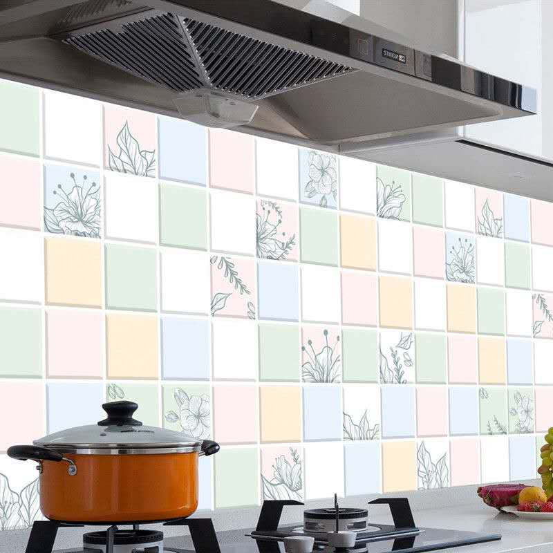 铝箔自粘防水防潮防霉墙纸墙贴纸耐高温厨房放油烟贴纸柜炉灶台