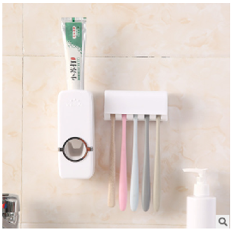 Korean version automatic toothpaste extruder toothbrush holder set