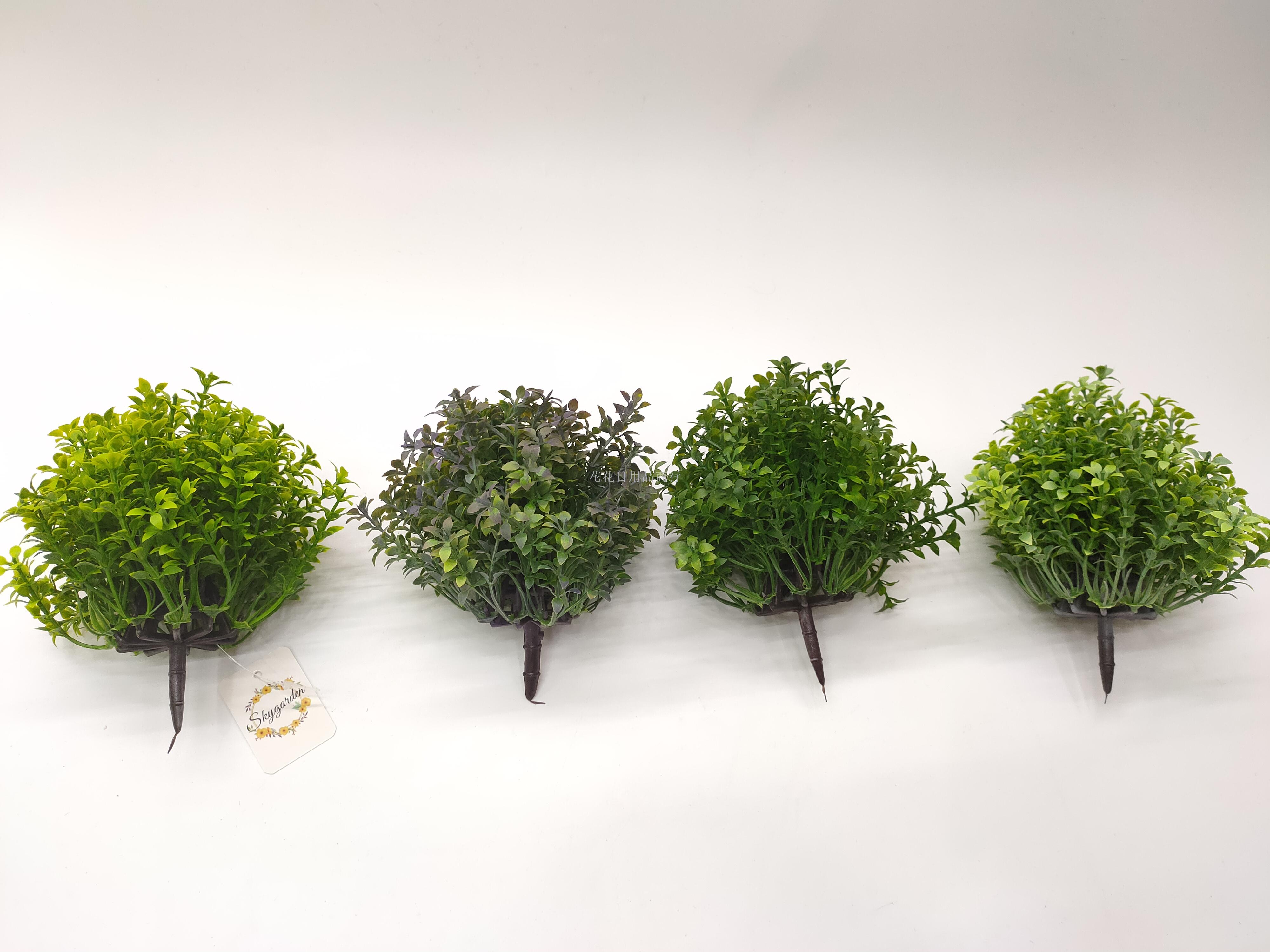 diy森系仿真花头饰配件胸花草帽白霜绿叶菠萝草