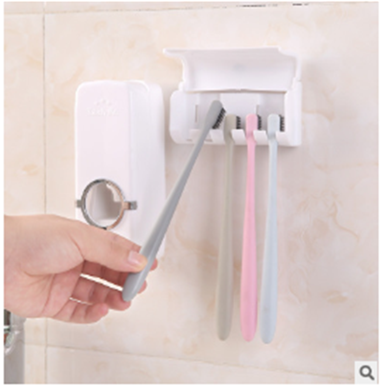 Korean version automatic toothpaste extruder toothbrush holder set Specification image