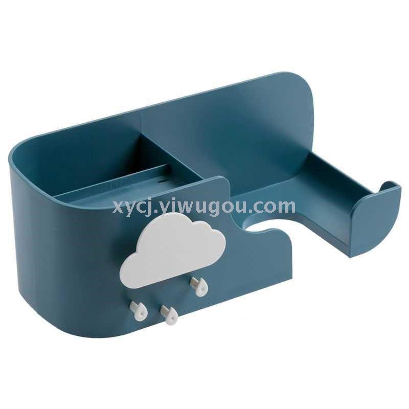 Cloud no-hole hair dryer stand storage rack Item Picture