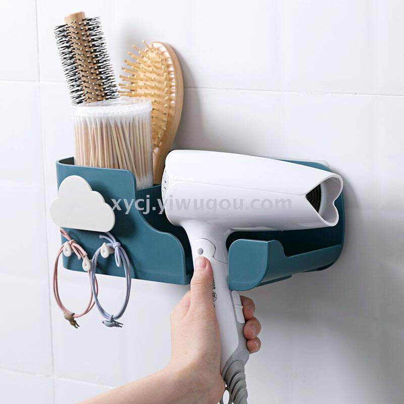 Cloud no-hole hair dryer stand storage rack details Picture