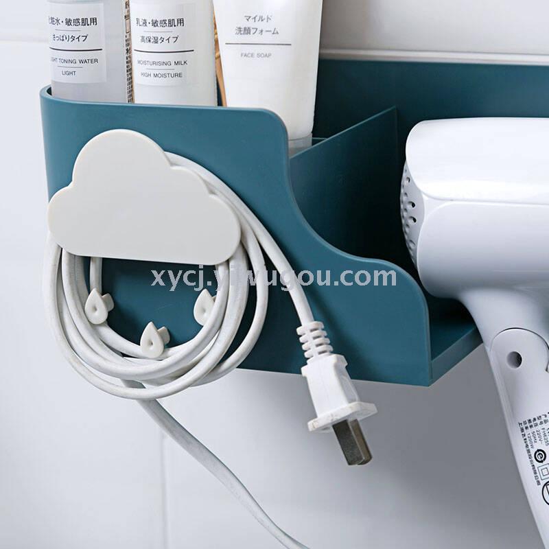 Cloud no-hole hair dryer stand storage rack Application Scenario