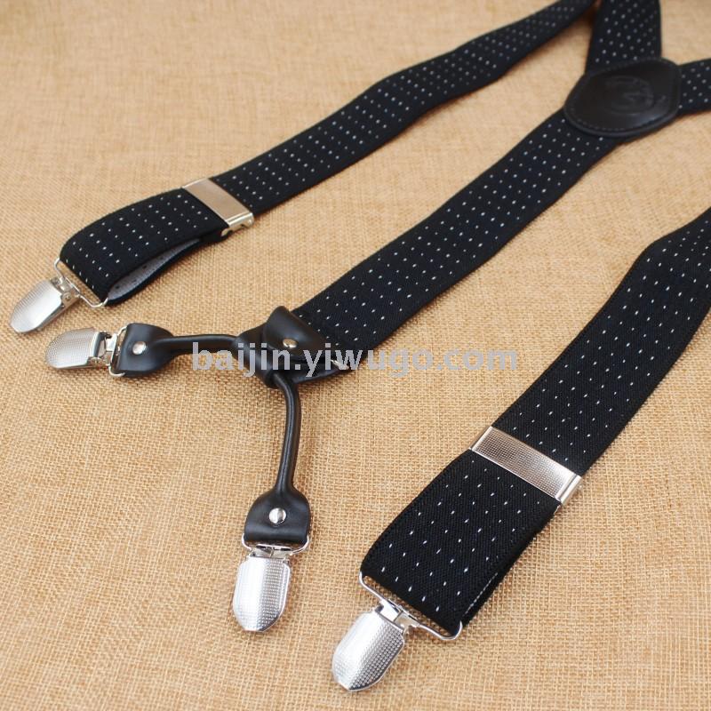 Sentido horario Y tipo cuatro clips hombre adulto correa moda casual elástico cómodo elástico jacquard sentido horario details Picture