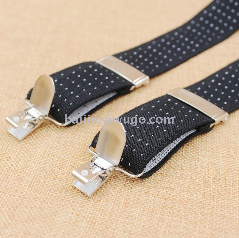 Sentido horario Y tipo cuatro clips hombre adulto correa moda casual elástico cómodo elástico jacquard sentido horario Item Picture