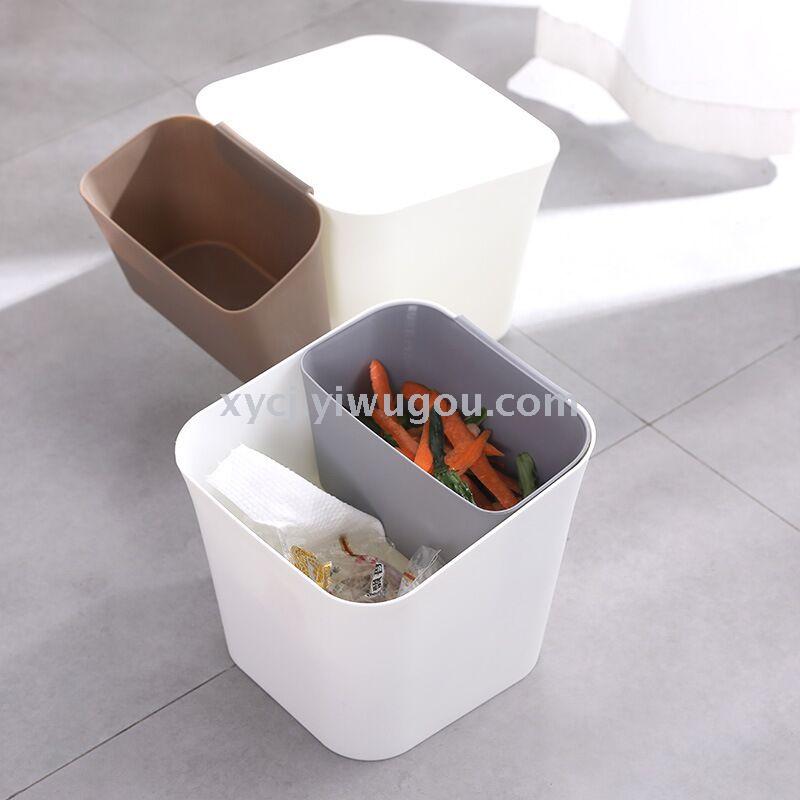 Dry and wet dual-purpose classified trash can, household living room, kitchen, bathroom, garbage bin, wastebasket details Picture