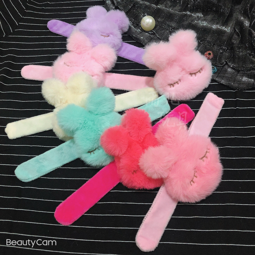 Plush toys, MAO MAO Rabbit Pat Ring wristbands, Papa Ring watches, children's cartoon wristwatches, exclusive supply from street stalls details Picture