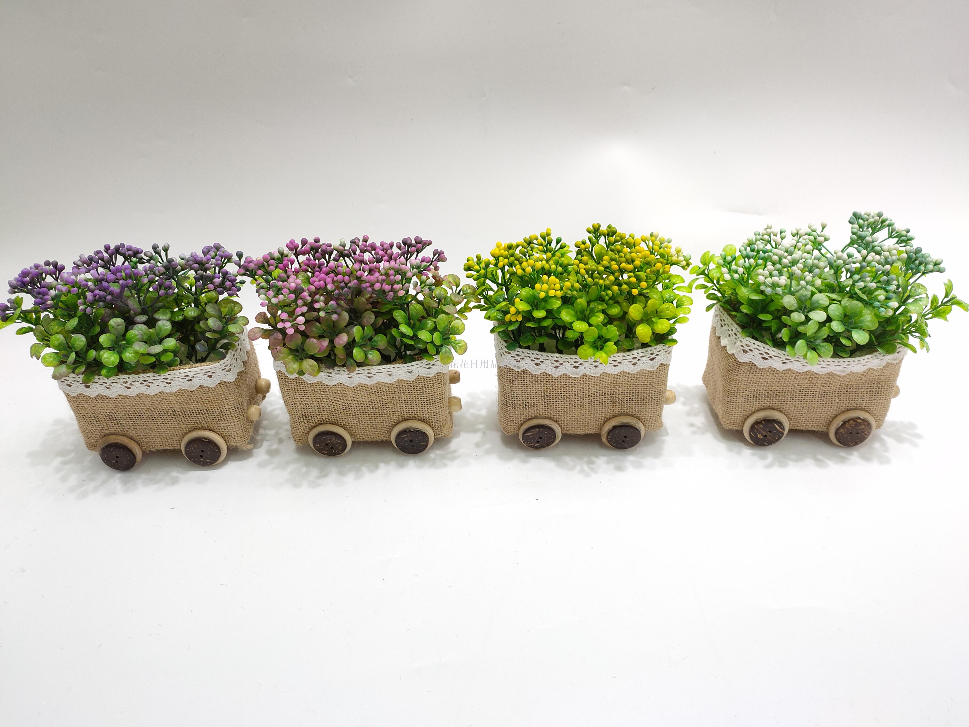 New mesh basin Milan flower simulation flower creative pastoral style fake flowers bonsai office plastic flowers