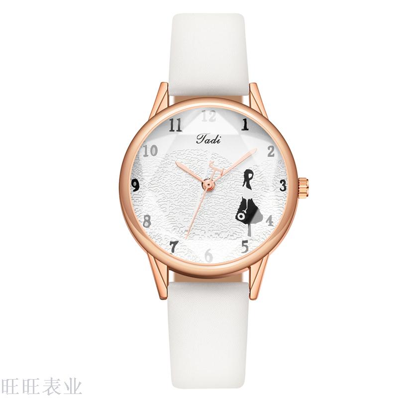 2020新款韩版女士皮带手表创意水晶面潮流女孩学生热卖厂家直销详情图1