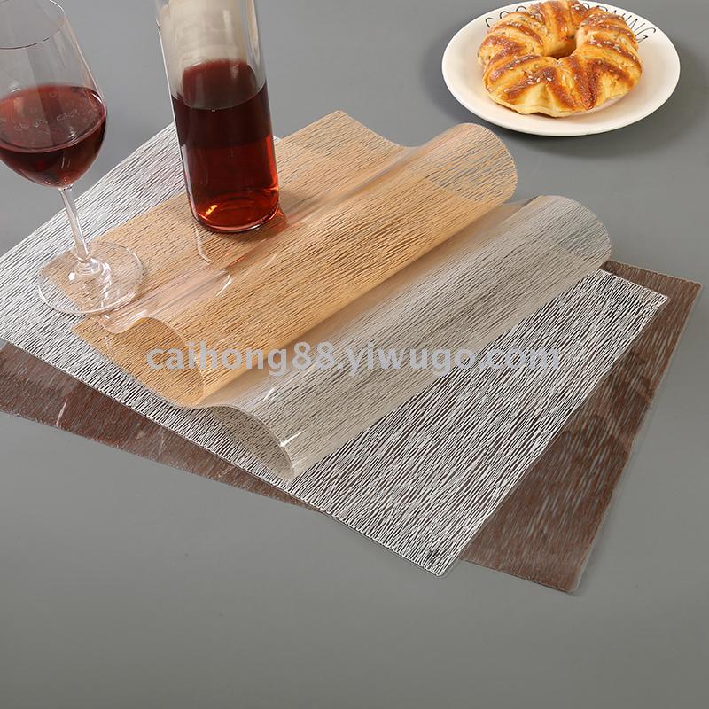 Simple Nordic-style table mat, hollowed-out PVC thickened Western table mat, waterproof, anti-slip and heat-insulating Chinese table mat, customizable full figure