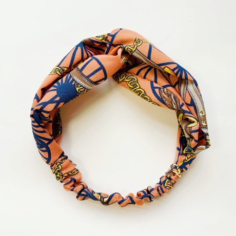 New retro hair band, hand-knotted and cross-printed hair accessory, no damage to hair. Wholesale factory direct sales Specification drawing