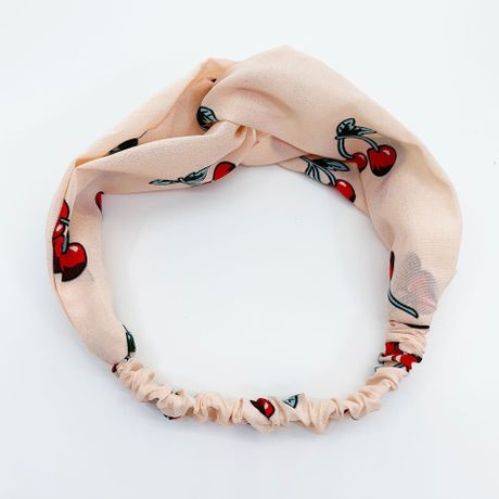 Wholesale factory direct sales of new Korean-style fruit series cross bow fashion hair bands and multi-color fabric headbands Application Scenario