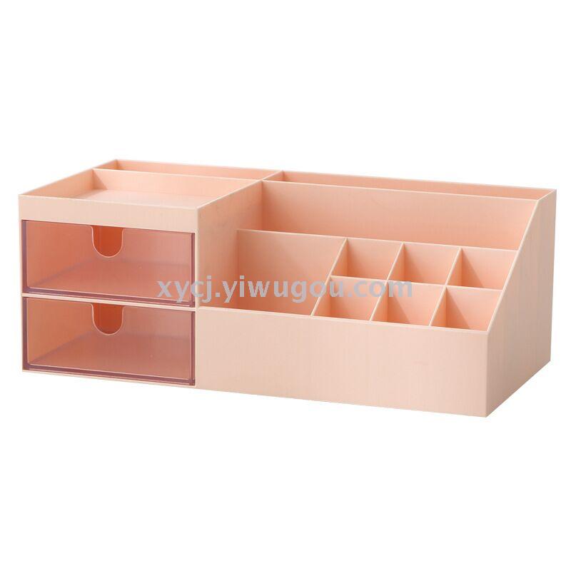 Multi-functional desktop cosmetic storage box with compartments and drawers Application Scenario