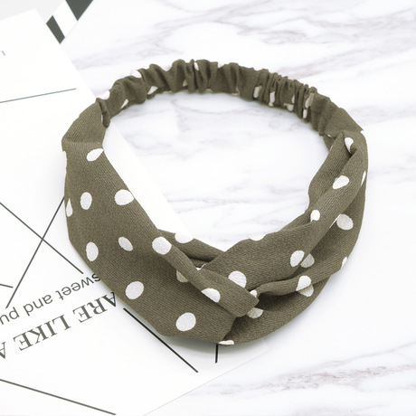 Korean-style best-selling artistic polka dot headwear and accessories, fashionable bathing, makeup, hair tie and headband manufacturer wholesale Specification drawing