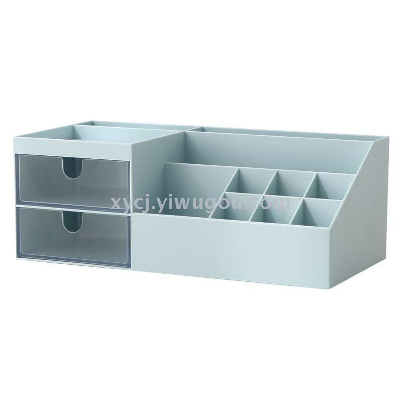 Multi-functional desktop cosmetic storage box with compartments and drawers Item Picture