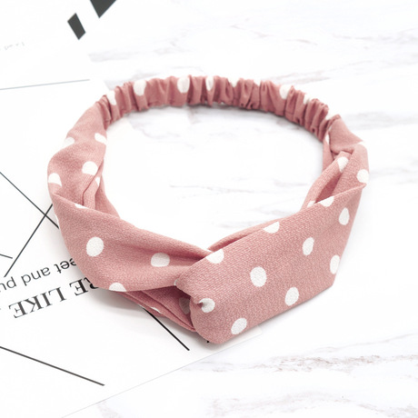 Korean-style best-selling artistic polka dot headwear and accessories, fashionable bathing, makeup, hair tie and headband manufacturer wholesale details Picture