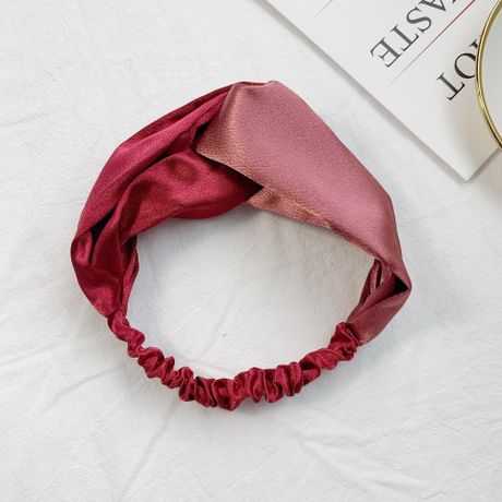 Wholesale of the popular new cross-color hair band, Korean fresh and simple elastic hair band for washing and binding details Picture