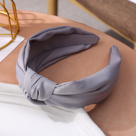 Cross-border exclusive supply of popular single-color hair bands for Europe and America, wide-edge bow, simple headbands, and solid-color knotted hair bands Specification drawing