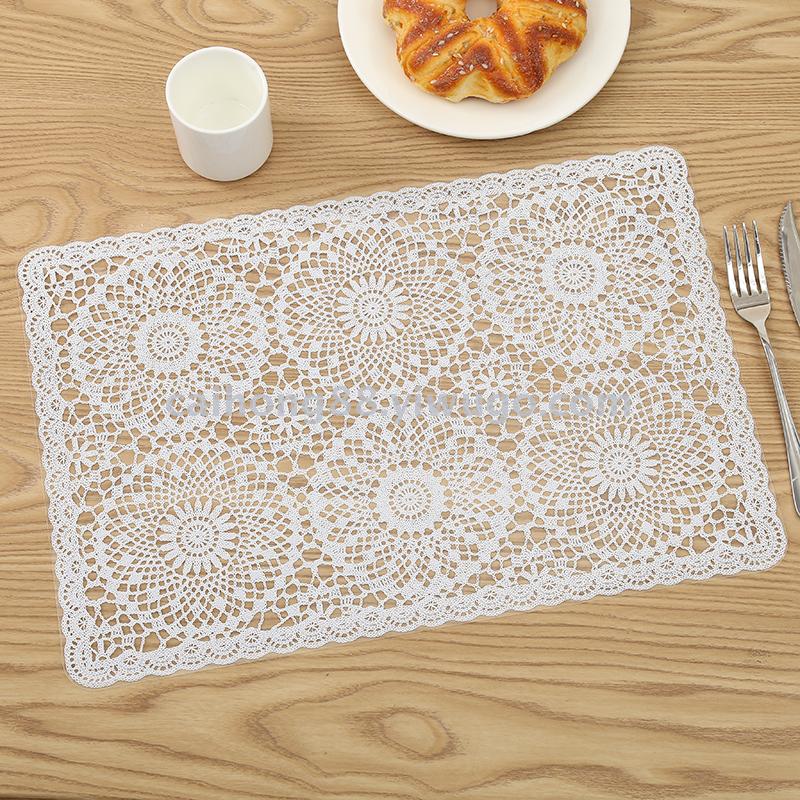 Simple Nordic-style table mat, hollowed-out PVC thickened Western table mat, waterproof, anti-slip and heat-insulating Chinese table mat, customizable Application Scenario