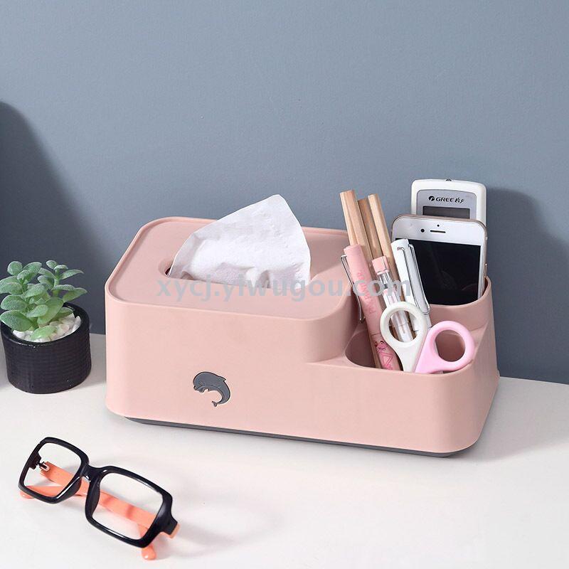 Multifunctional tissue box remote control for storage