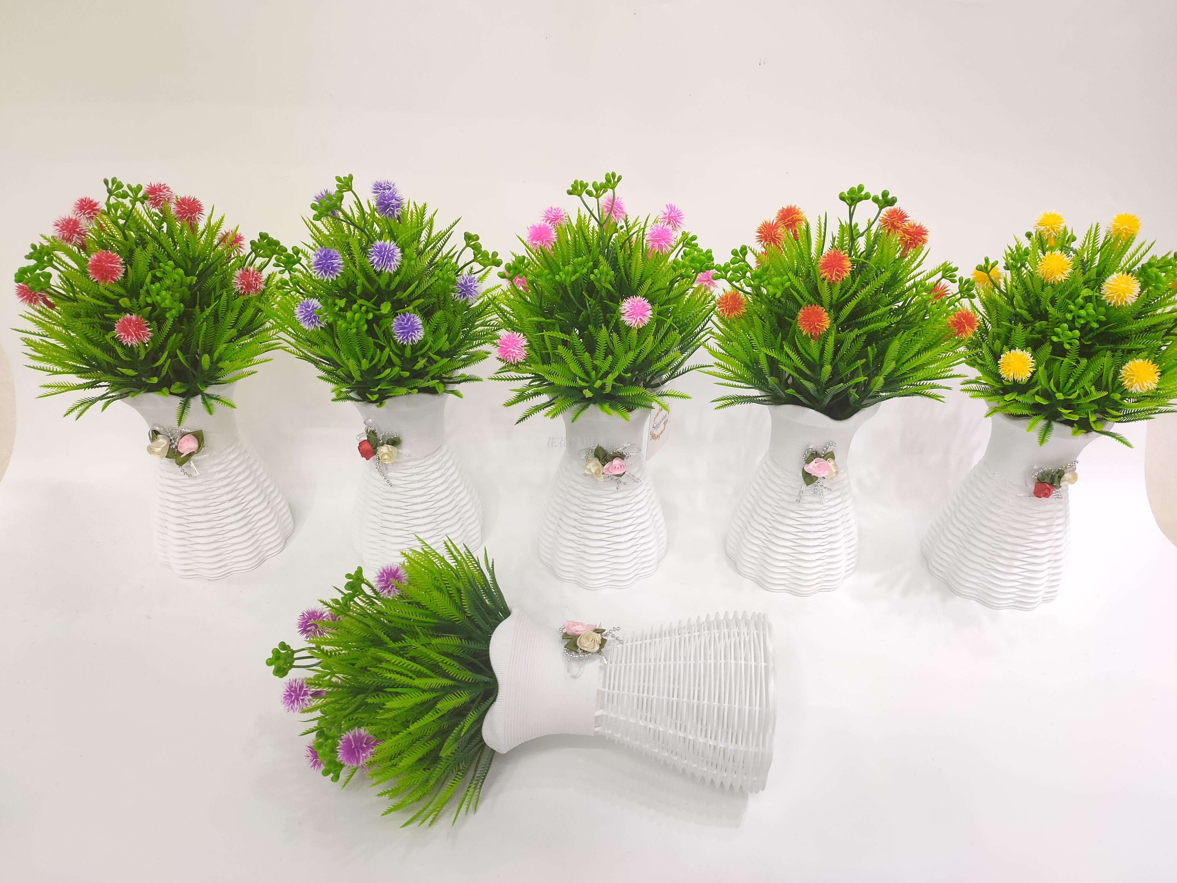 仿真植物花假绿植假花室内外装饰塑料盆栽摆件