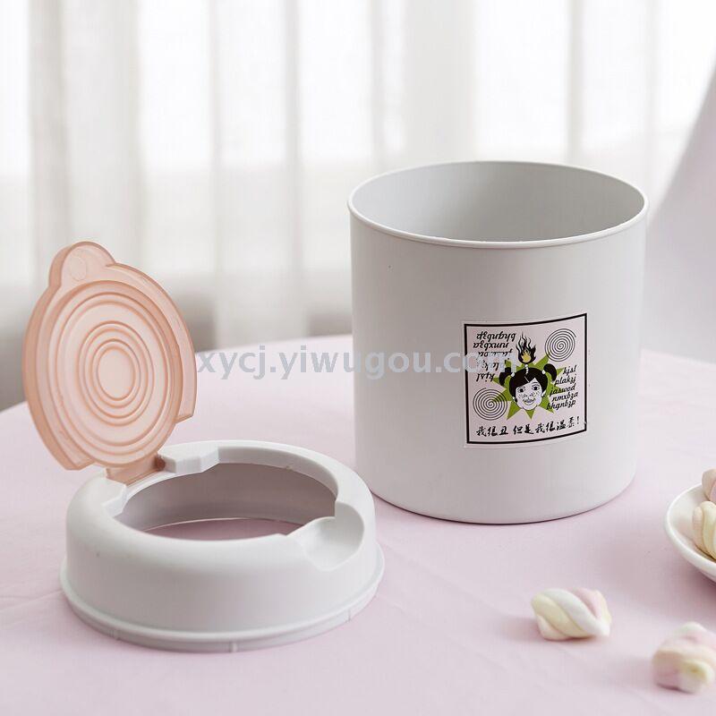 Mini flip-top desktop trash can Item Picture