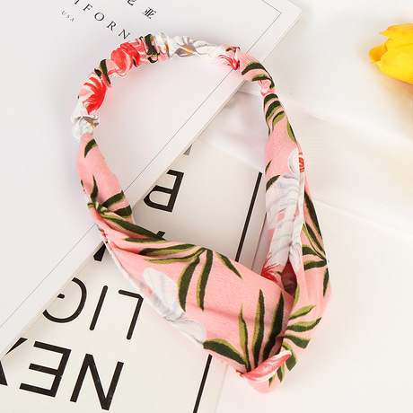 Direct sale of Korean classic printed facial masks, loose and tight interlaced hair ties, simple and retro hair accessories and headwear Specification drawing