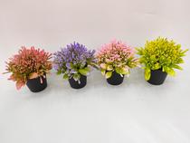 New black pot spray paint color leaf imitation flowers bonsai plastic leaf home decorations fake flowers