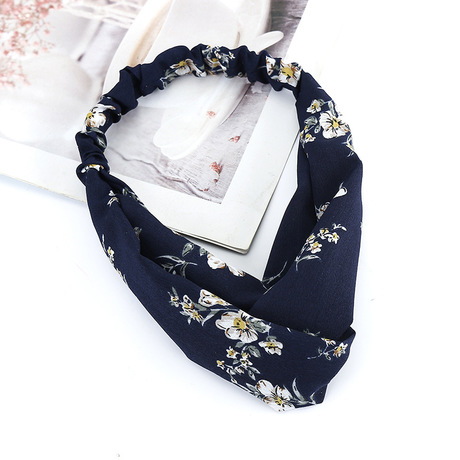 Korean spring and summer loose and tight cross-woven chiffon hair bands, ladies' hair bands, bangs, wide edges, yoga exercise face wash headbands, hair accessories Specification drawing
