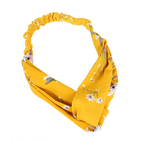 The new summer versatile printed cross hair band is selling well. The Korean retro classic elegant pattern facial cleansing hair band is in stock Item Picture