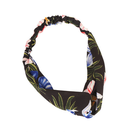 Direct sale of Korean classic printed facial masks, loose and tight interlaced hair ties, simple and retro hair accessories and headwear Item Picture