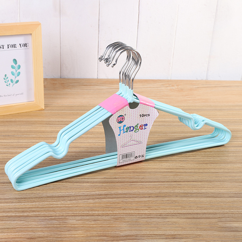 0857 Adult thickened impregnated anti-slip clothes rack, household grooved clothes hanger, seamless dry and wet dual-purpose clothes drying rack details Picture