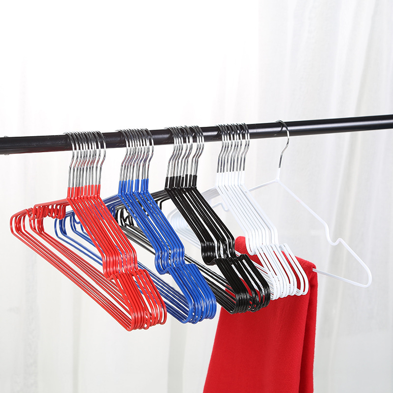 The 0855 new best-selling creative and simple candy-colored metal dipped plastic multi-functional grooved anti-slip hanger for home use details Picture