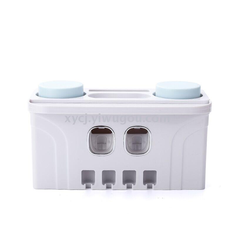 Creative toothpaste rack with invisible stickers and wall-mounted toothbrush cups Item Picture