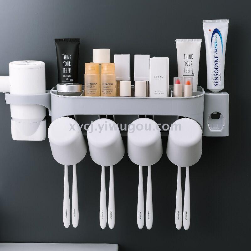 New white wall-mounted multi-functional storage hair dryer stand details Picture