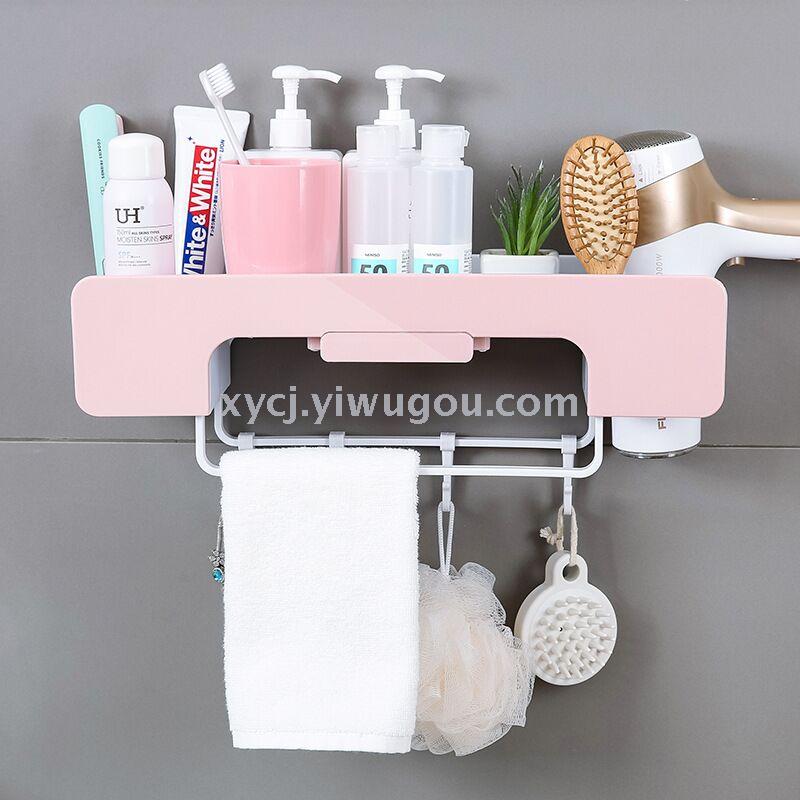 Multi-functional non-drilling wall-mounted towel rack for bathrooms, kitchens and toilets