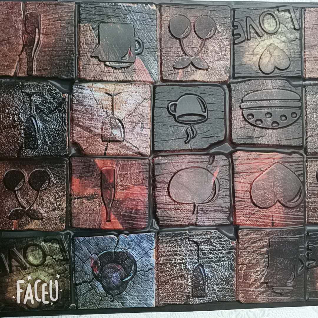 现代简约3D立体砖块自粘防水墙贴产品图