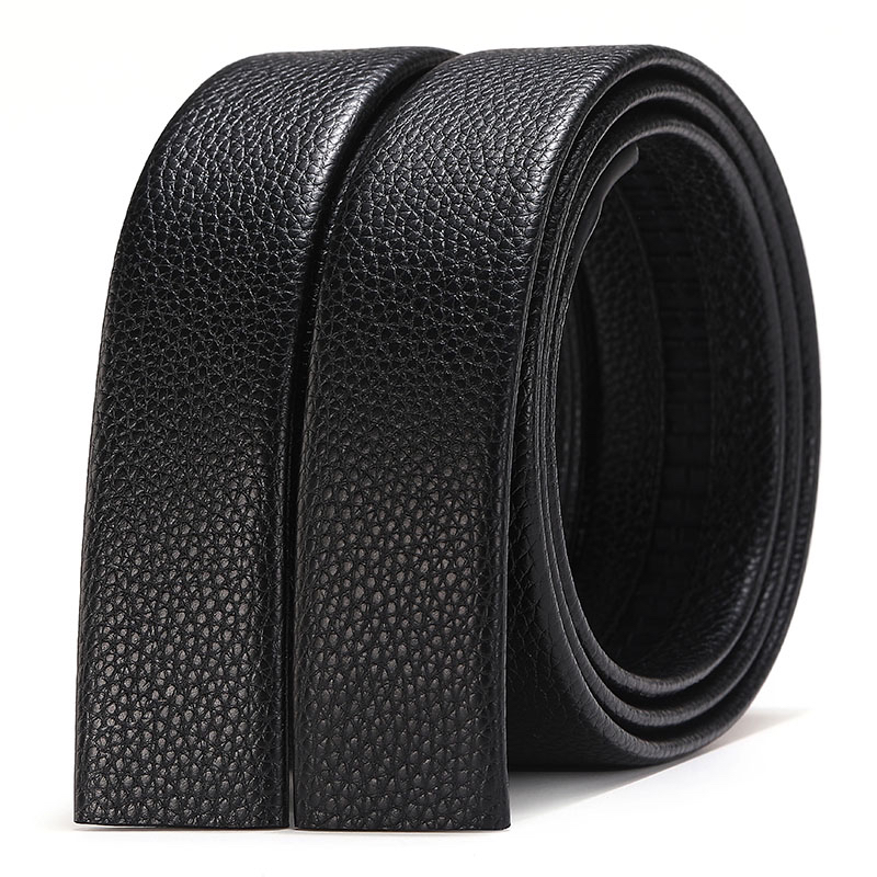 不带头皮带男士真皮自动扣中年头层牛皮裤带身时尚无头腰带图