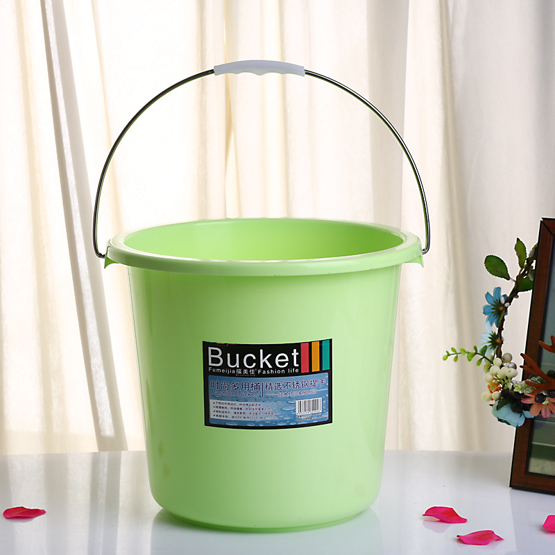 Thickened small plastic bucket from the origin, 13L shock-resistant plastic bucket, portable household car wash bucket Specification image