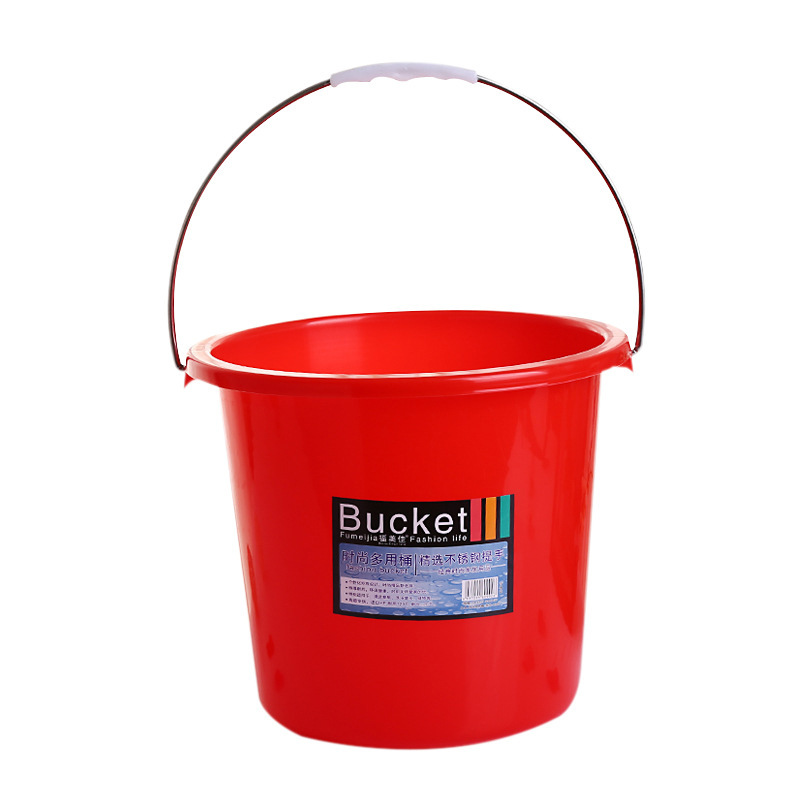 Thickened small plastic bucket from the origin, 13L shock-resistant plastic bucket, portable household car wash bucket Item Picture