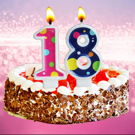 Cake baking shop digital candles wholesale paraffin paraffin birthday candles children's party decoration supplies decorative craft