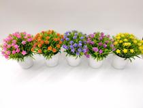 New white pot spring grass series millet orchid simulation flowers bonsai series ornaments fake flowers