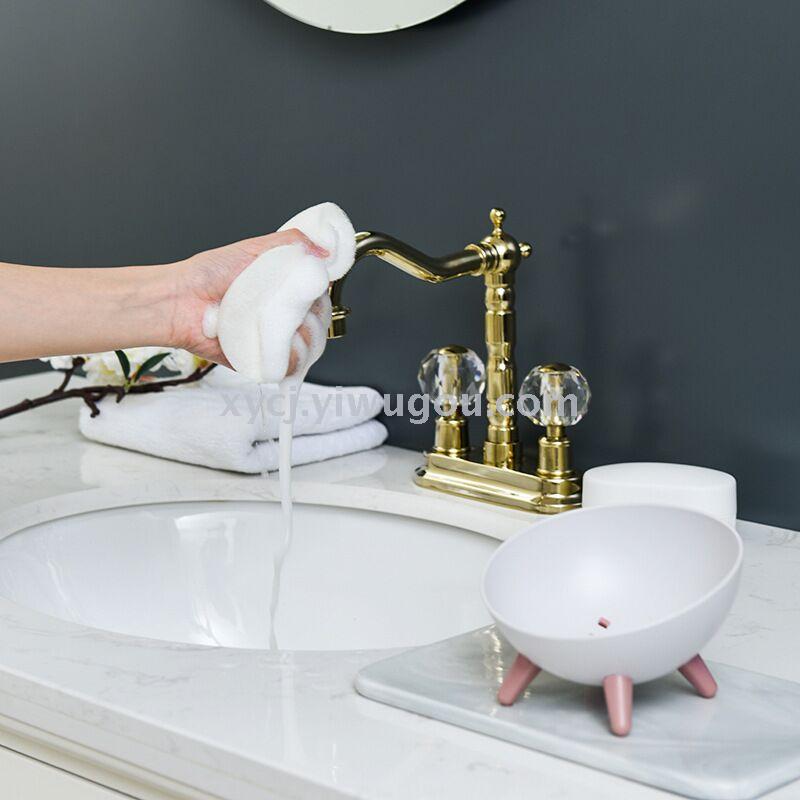 Creative hemispherical soap box bathroom soap storage rack with sponge Application Scenario