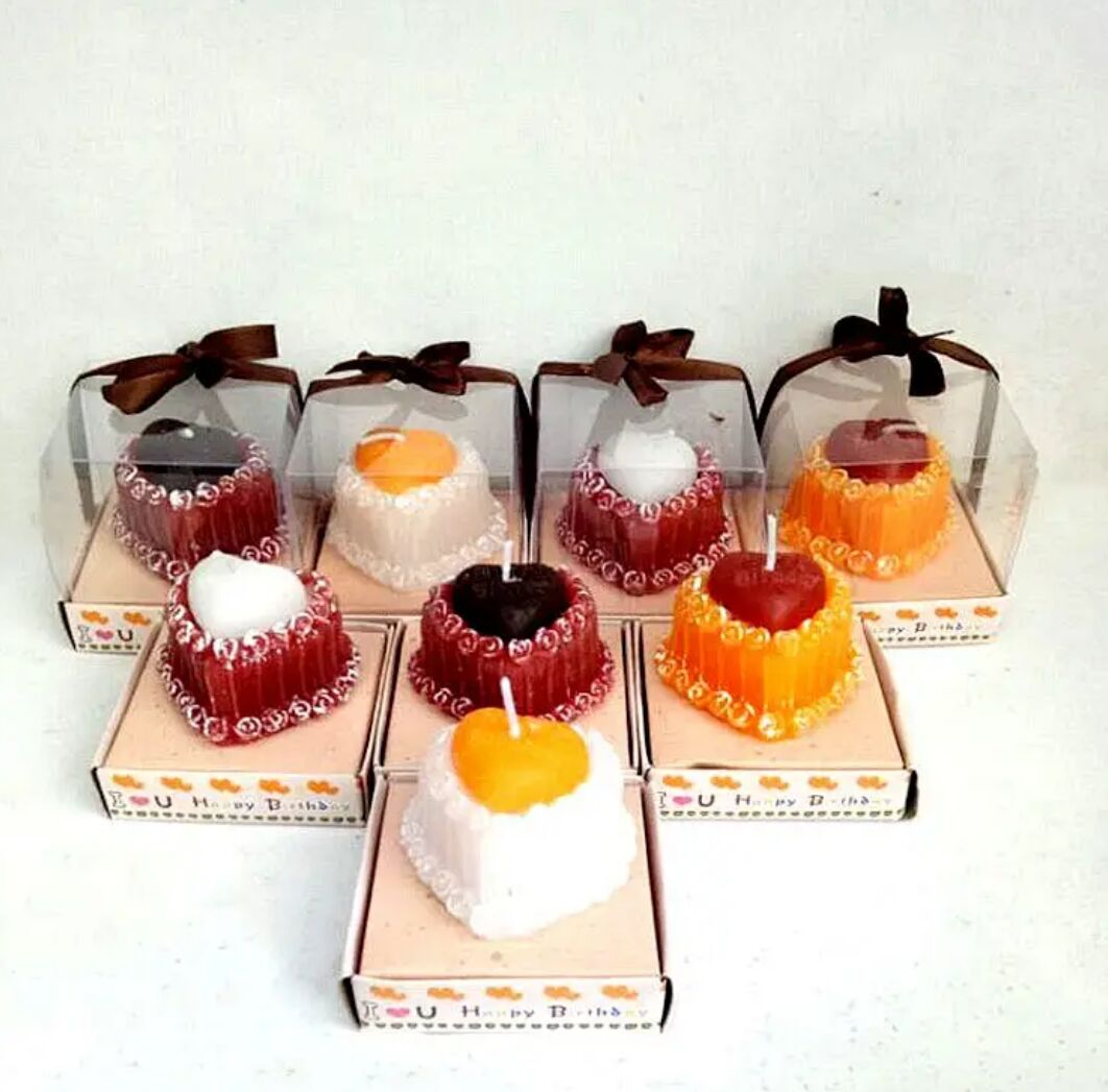 Valentine's Day proposal Candle Expression Gift cake Birthday candle Single heart-shaped chocolate replica candle