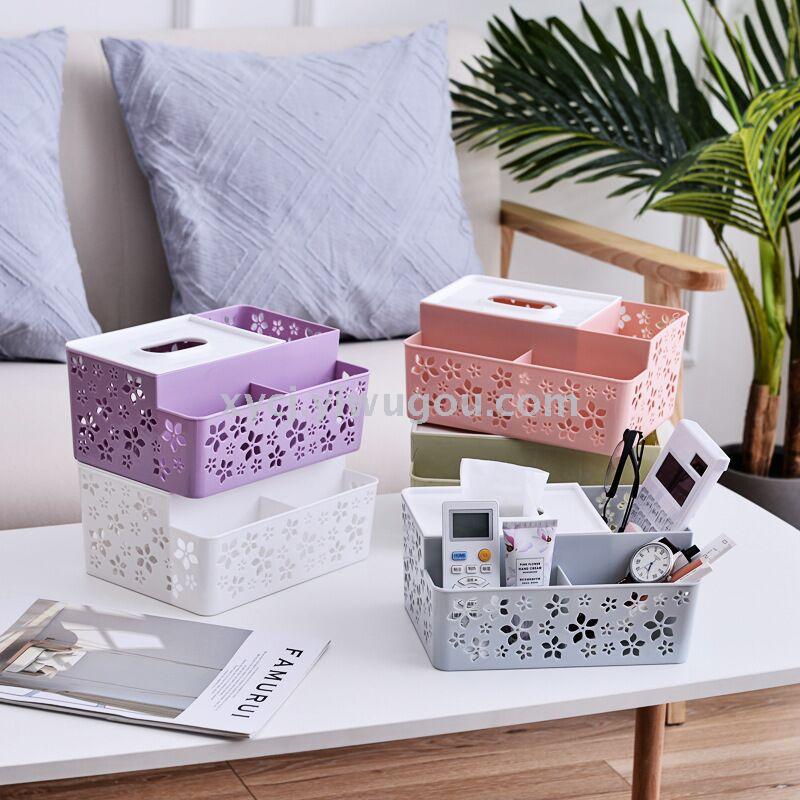 Creative multi-functional hollowed-out tissue box details Picture
