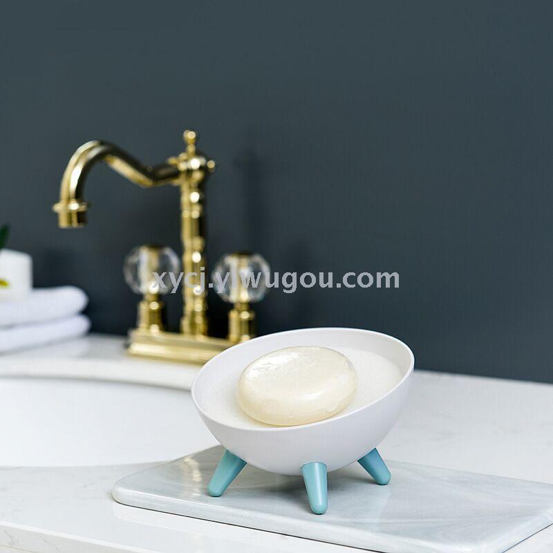 Creative hemispherical soap box bathroom soap storage rack with sponge