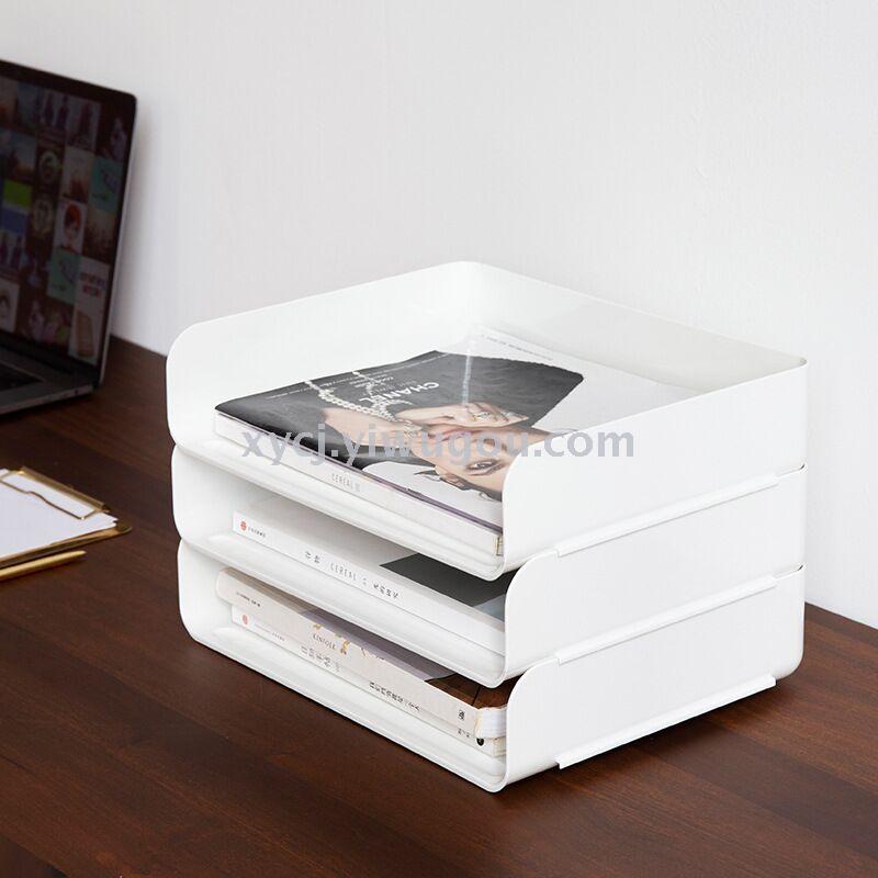 Japanese superimposed desktop storage box Cosmetics office organizing books