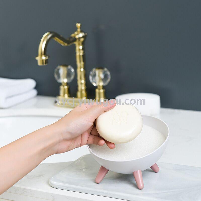 Creative hemispherical soap box bathroom soap storage rack with sponge Specification image