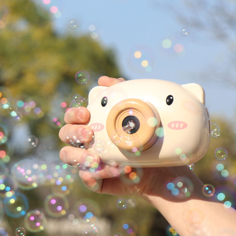 儿童小猪相机电动泡泡机抖音爆款自动吹泡泡少女心玩具一件代发图