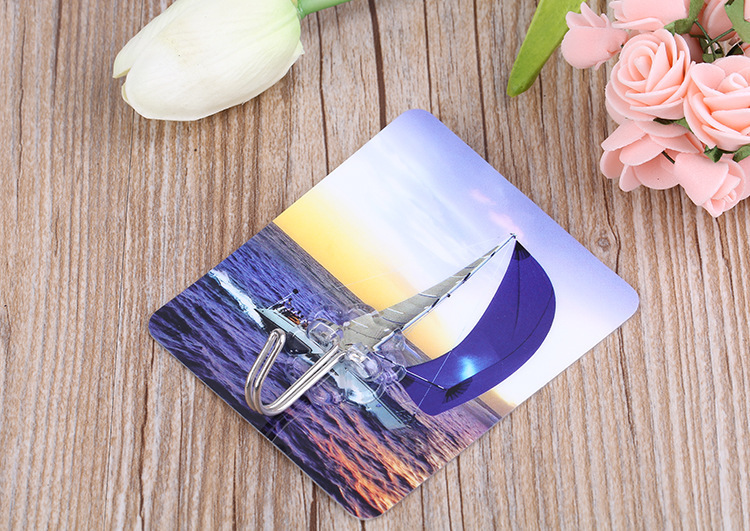 Customized promotional supermarket foreign trade customized adhesive hooks, transparent hooks, traceless hooks, magic adhesive for bathrooms and kitchens Specification image